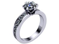 Round center stone ring