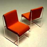 Leather and Chrome Chair
