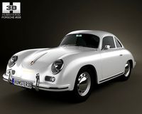 Porsche 356A coupe 1959 3D Model
