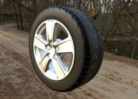 Car rim tire and disk