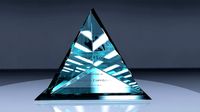 Triangle award glass