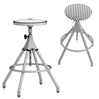 District Eight-Akron Counter Stool With Leather Seat
