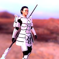 Sci-fi samurai girl