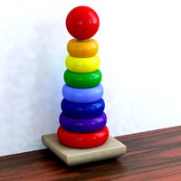Toy Colored Rainbow Stacker - Scale and Accurate