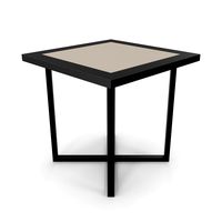 Table black metall and beige top