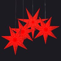 Christmas decor - Red swedish stars