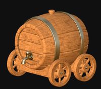 Cartoon wooden barrel 3