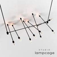 Industrial bar by Lamp Cage / Chandelier black v1