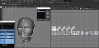 Head Mouth and Eyes with Single symmetrical and Multi UV Sets