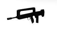 FAMAS Assault Rifle Low Poly