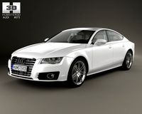 Audi A7 Sportback with HQ interior 2011 3D Model