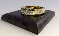 Ring with diamonds 3D Model
