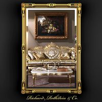 Black and Gold Federal Style Mirror