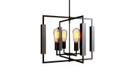 Steel Zinger 4Light Chandelier