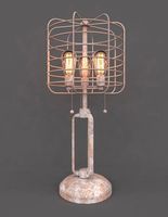 Vintage table cage lamp