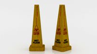 Yellow Caution Wet Floor Sign