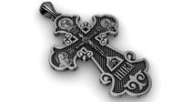 Orthodox cross with savior and saints