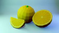 Orange (fruit) Low Poly