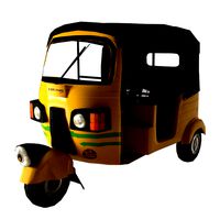 Auto Rickshaw Low Poly