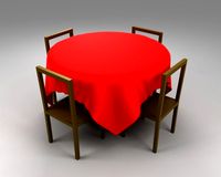 Classic Table for restaurant 3D Model