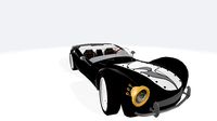 Black and white tuxedo car