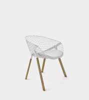 Aluminium armchair for interior and exterior