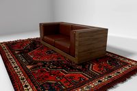 The Simple Leather and Wooden Couch