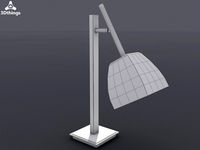 table lamp modern nickel-matt & chrome with white opal glass shade