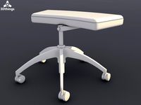 Open up Ottoman with height-adjustable