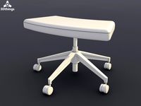 Open mind Ottoman with height-adjustable (from 380 to 500 mm) and pivoting leg rest (size 630-330 mm)