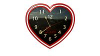 Wall clock in the shape of a heart