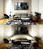 Living room for Octane render 3dsmax