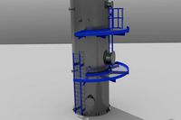 Industrial Equipment Vessels, Skid, Crane and Piping