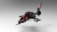 Lowpoly Helicopter Scifi Spaceship Low-poly