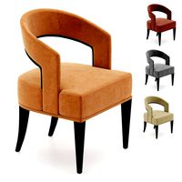 Gold Curved Accent Chair