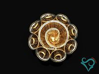 Golden flower ring 3d print model 3D print model
