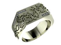 Ring with traditional Armenian ornaments
