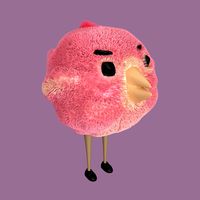 Toy fur bird