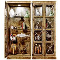 Bernhardt Rustic Patina Curio cabinet with filling