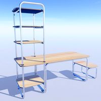 Computer desk with shelf