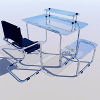Computer desk and chair