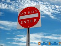 1 sign - do not enter - max 4