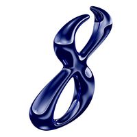 Calligraphic Digit 8 Number 8