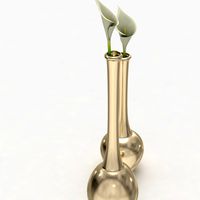 Modern vase 067 with flower