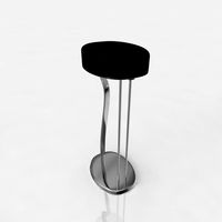 Bar stool 114 black leather