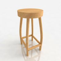 Bar stool 61 ash wood