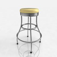 Bar stool 56 cream leather