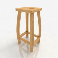 Bar stool 59 ash wood