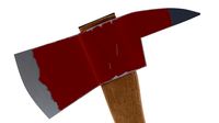 Fire Man Axe Low Poly