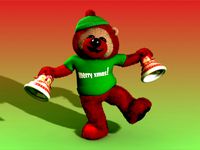 Teddy Bear with Xmas Bells